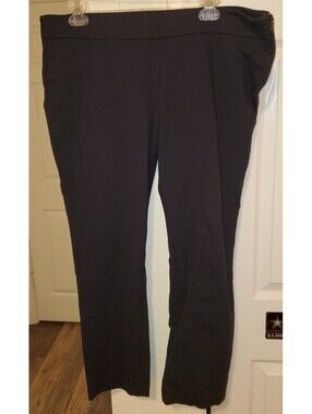 ANN TAYLOR BLACK ANKLE SIDE ZIPPER DRESS STRETCH PANTS SIZE 14